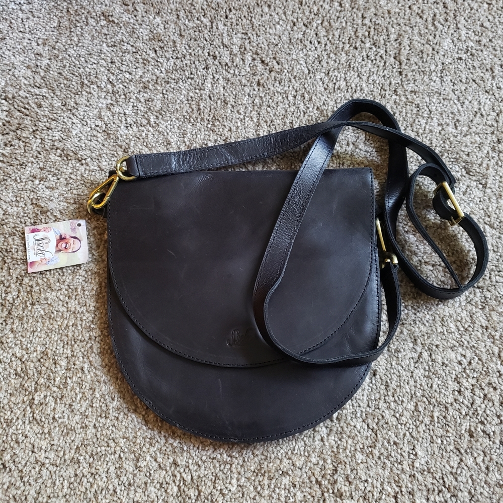 Half moon crossbody purse